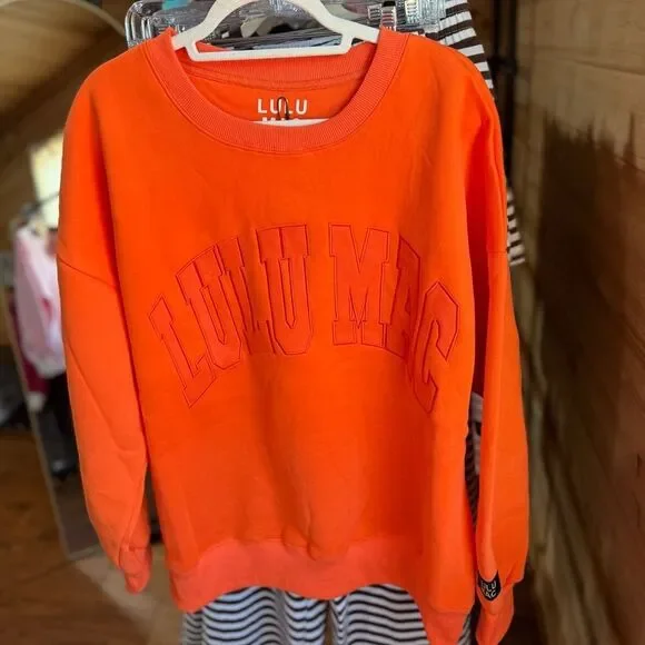 Lulu Mac Orange Sweatshirt NWT - Picture 5 of 6